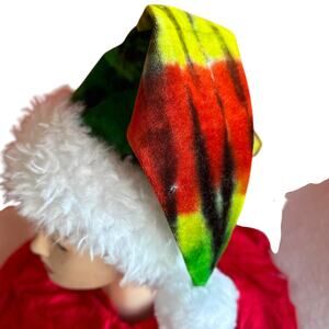 Handcrafted Tie-Dye Santa Hat